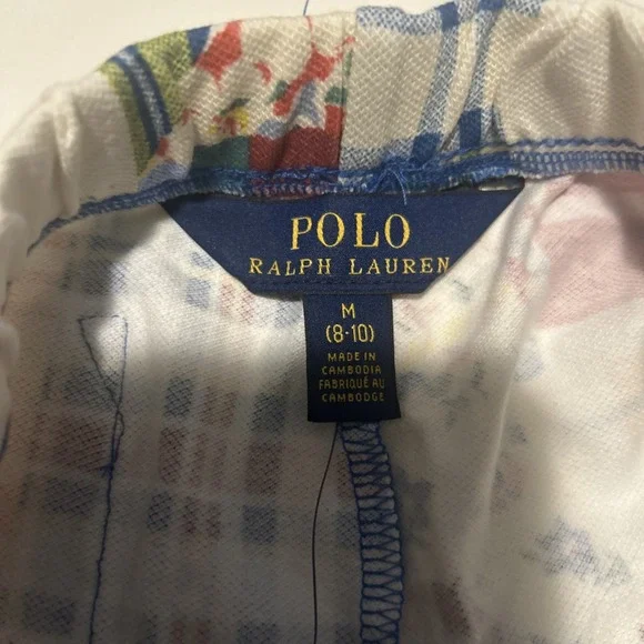 Polo Ralph Lauren Girls M Shorts Patchwork  Multicolor Shorts Sz 8-10 - Picture 4 of 6